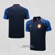 Maglia Polo Paesi Bassi 2022-2023 Blu