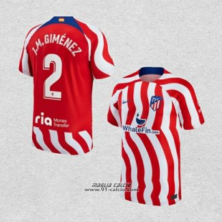 Prima Maglia Atletico Madrid Giocatore J.M.Gimenez 2022-2023