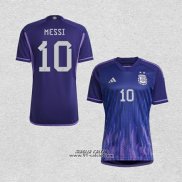 Seconda Maglia Argentina Giocatore Messi 2022