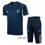 Tuta da Track Ajax Manica Corta 2023-2024 Blu - Pantaloncini