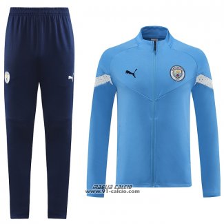 Tuta da Track Giacca Manchester City 2022-2023 Blu