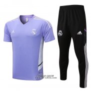 Tuta da Track Real Madrid Manica Corta 2022-2023 Purpura