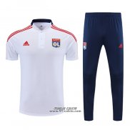 Conjunto Polo Olympique Lione 2022-2023 Bianco