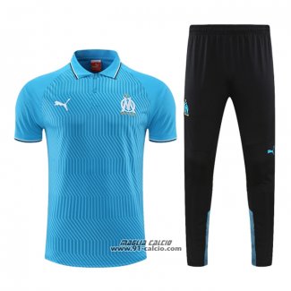 Conjunto Polo Olympique Marsiglia 2022-2023 Blu