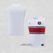 Maglia Allenamento Paris Saint-Germain Senza Maniche 2022-2023 Bianco e Rosso