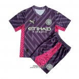 Maglia Manchester City Portiere Bambino 2023-2024 Purpura