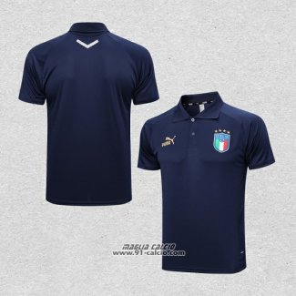 Maglia Polo Italia 2023-2024 Blu