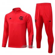 Tuta da Track Felpa Flamengo Bambino 2023-2024 Rosso