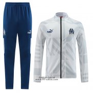 Tuta da Track Giacca Olympique Marsiglia 2022-2023 Bianco