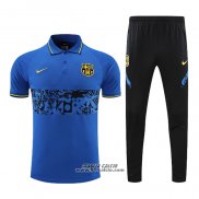 Conjunto Polo Barcellona 2022-2023 Blu