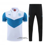 Conjunto Polo Manchester City 2022-2023 Blu e Bianco