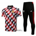 Conjunto Polo Manchester United 2022-2023 Nero e Rosso