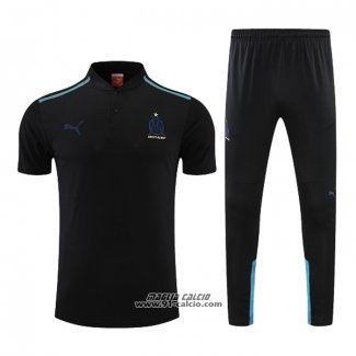 Conjunto Polo Olympique Marsiglia 2022-2023 Nero