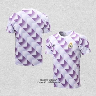 Maglia Allenamento Real Madrid 2022-2023 Bianco e Purpura