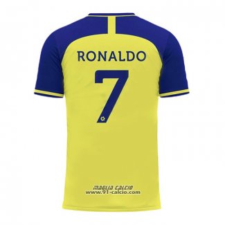 Prima Maglia Al Nassr Giocatore Ronaldo 2022-2023