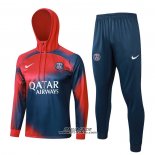 Tuta da Track Felpa Paris Saint-Germain Bambino 2023-2024 Rosso e Blu