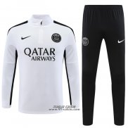 Tuta da Track Felpa Paris Saint-Germain Bambino 2023-2024 Bianco