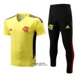 Tuta da Track Flamengo Manica Corta 2022-2023 Giallo