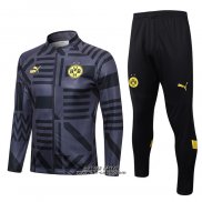 Tuta da Track Giacca Borussia Dortmund 2022-2023 Nero e Grigio