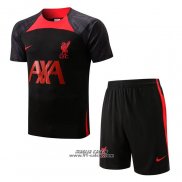 Tuta da Track Liverpool Manica Corta 2022-2023 Nero - Pantaloncini