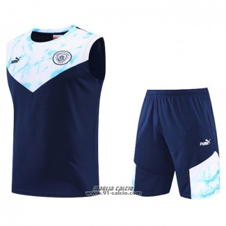 Tuta da Track Manchester City Senza Maniche 2022-2023 Blu
