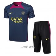 Tuta da Track Paris Saint-Germain Manica Corta 2023-2024 Blu - Pantaloncini