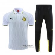 Conjunto Polo Borussia Dortmund 2022-2023 Bianco e Verde