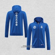 Giacca con Cappuccio Real Madrid 2022-2023 Blu