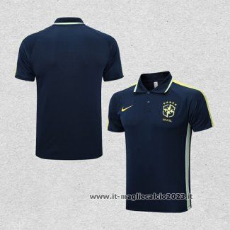 Maglia Polo Brasile 2022-2023 Blu Scuro