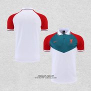 Maglia Polo Liverpool 2022-2023 Verde Bianco Rosso