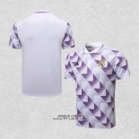 Maglia Polo Real Madrid 2022-2023 Bianco e Purpura