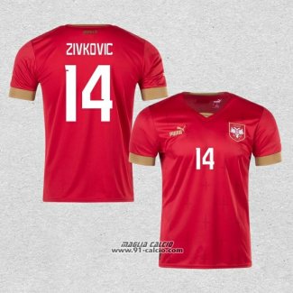 Prima Maglia Serbia Giocatore Zivkovic 2022