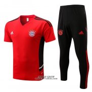 Tuta da Track Bayern Monaco Manica Corta 2022-2023 Rosso