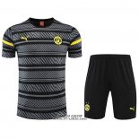 Tuta da Track Borussia Dortmund Manica Corta 2022-2023 Grigio - Pantaloncini