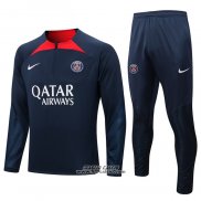 Tuta da Track Felpa Paris Saint-Germain 2022-2023 Blu Scuro