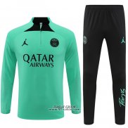 Tuta da Track Felpa Paris Saint-Germain Jordan 2022-2023 Verde