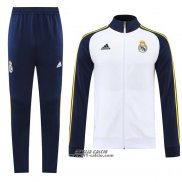 Tuta da Track Giacca Real Madrid 2022-2023 Bianco e Blu