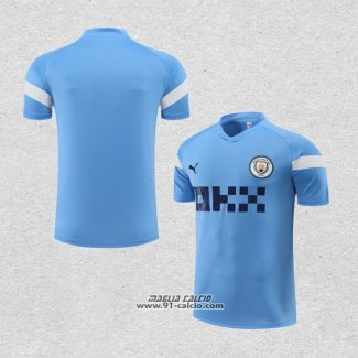 Maglia Allenamento Manchester City 2022-2023 Blu