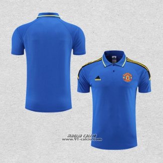 Maglia Polo Manchester United 2022-2023 Blu