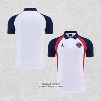 Maglia Polo Paris Saint-Germain Jordan 2022-2023 Bianco