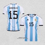 Prima Maglia Argentina Giocatore Gonzalez 2022