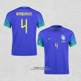 Seconda Maglia Brasile Giocatore Marquinhos 2022