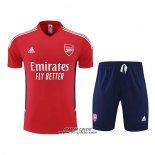 Tuta da Track Arsenal Manica Corta 2022-2023 Rosso - Pantaloncini