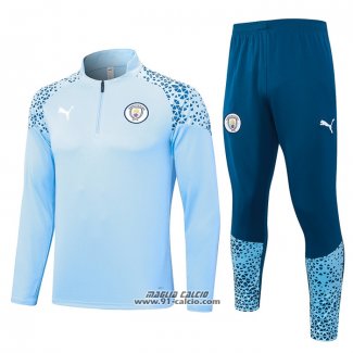 Tuta da Track Felpa Manchester City 2023-2024 Blu