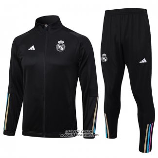 Tuta da Track Giacca Real Madrid 2023-2024 Nero