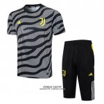 Tuta da Track Juventus Manica Corta 2023 Nero - Pantaloncini