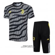 Tuta da Track Juventus Manica Corta 2023 Nero - Pantaloncini