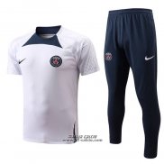 Tuta da Track Paris Saint-Germain Manica Corta 2022-2023 Bianco