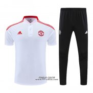 Conjunto Polo Manchester United 2022-2023 Bianco