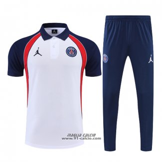 Conjunto Polo Paris Saint-Germain Jordan 2022-2023 Bianco